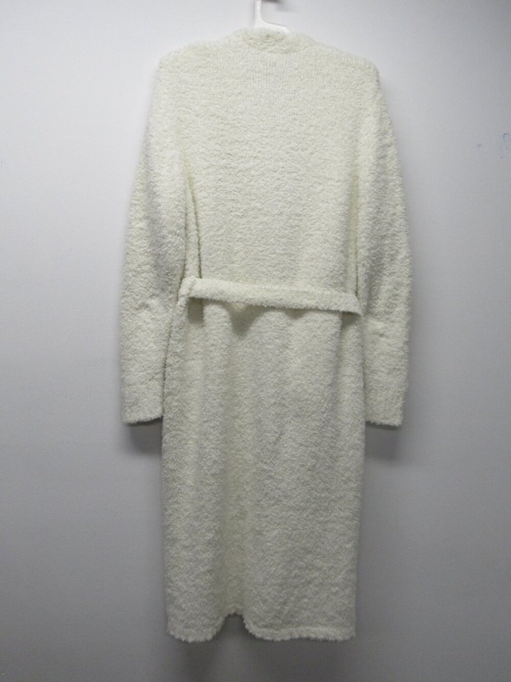 Skims Robe Cozy Knit Boucle Long Ivory Belted Pockets Size S/M Full Length - Picture 3 of 4